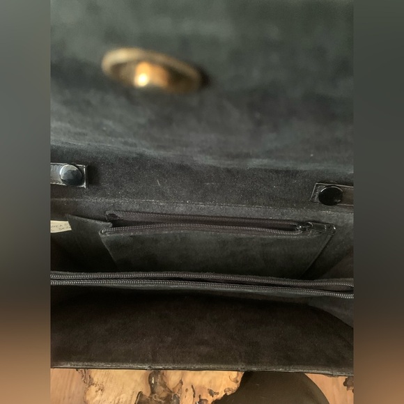 Vintage Genuine Eel Skin Black Shoulder Bag / Clutch - Picture 5 of 9